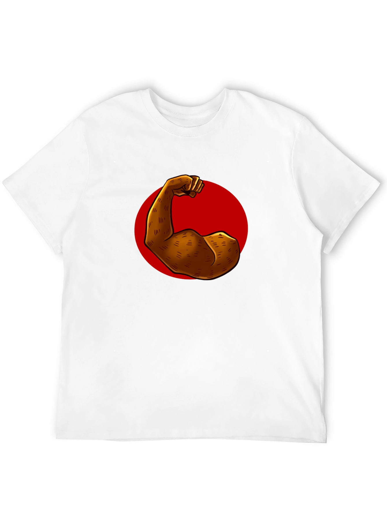 Flex Power Black T-Shirt: Illustrated Arm Design