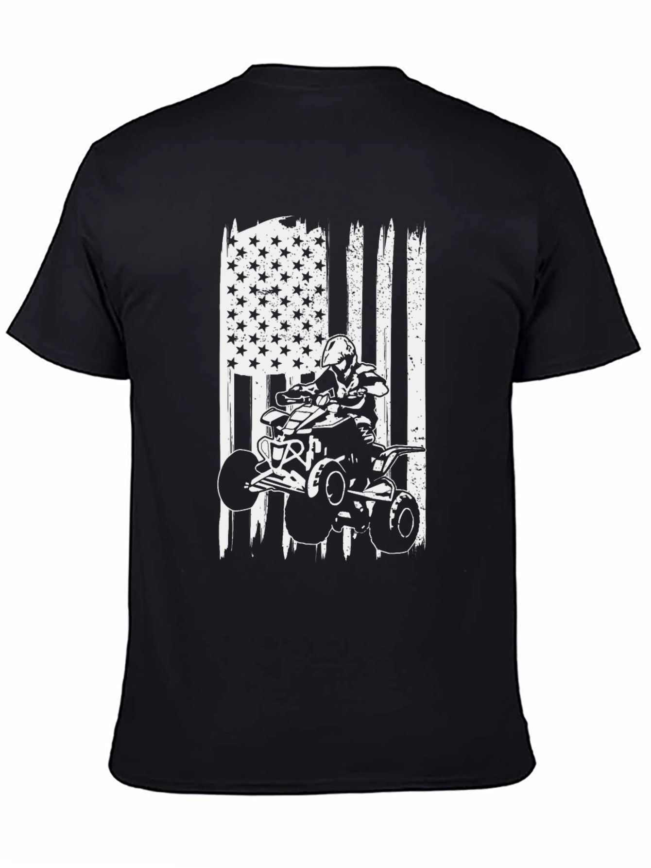 ATV Rider American Flag Graphic Tee