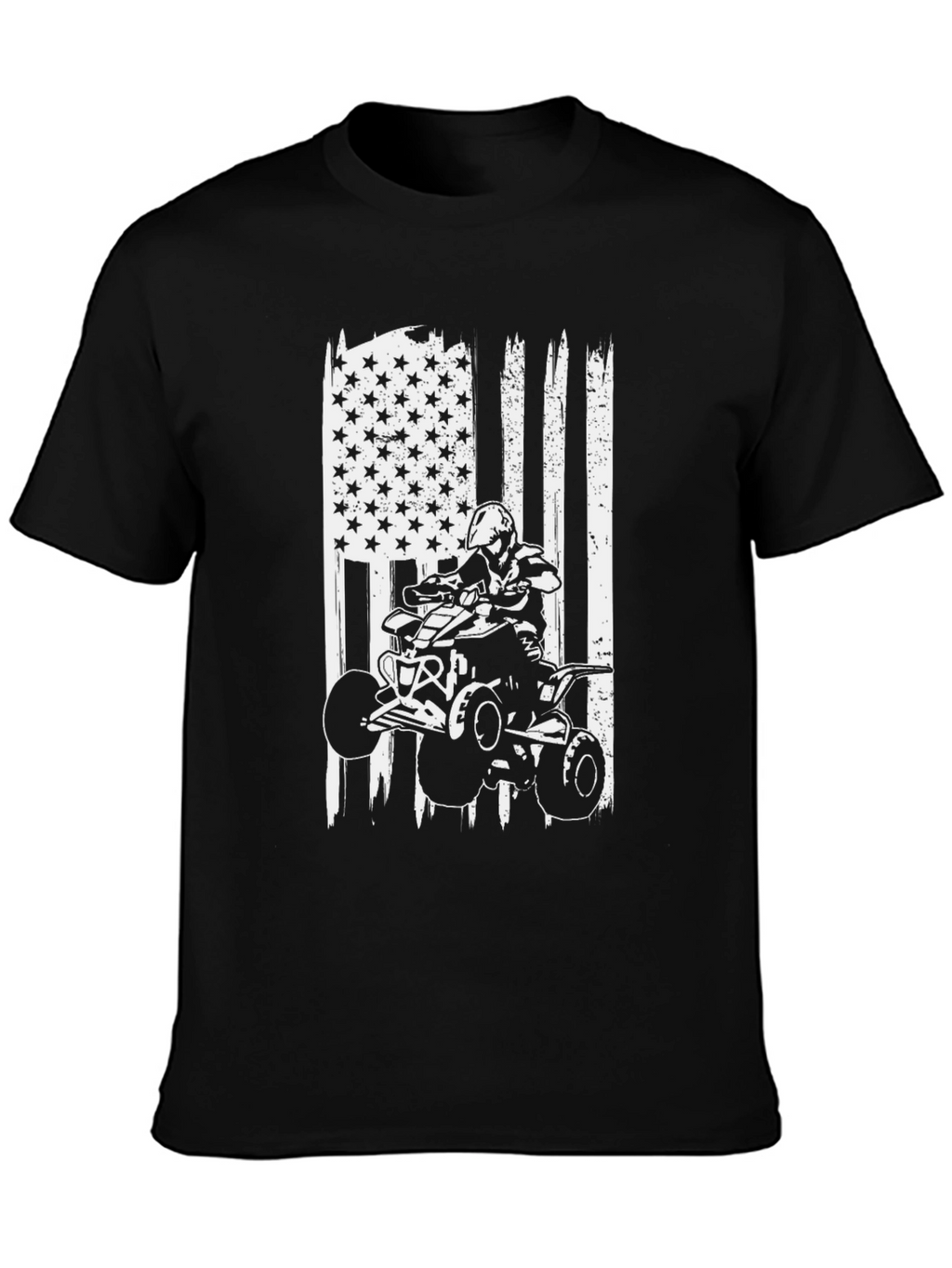ATV Rider American Flag Graphic Tee