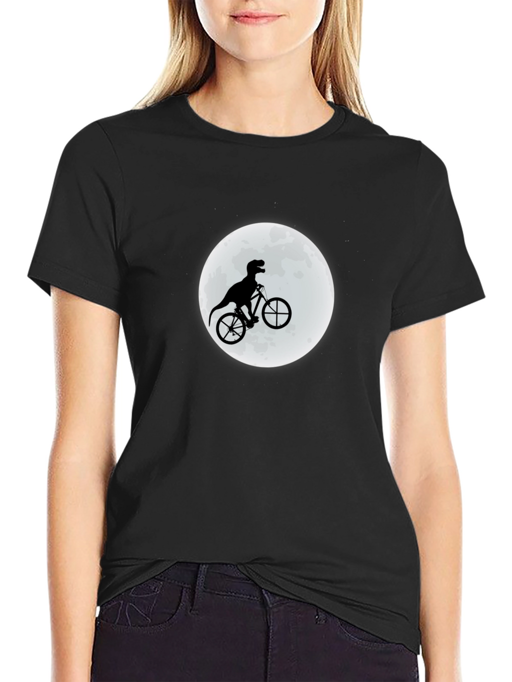 Dino Biker Graphic Tee - Black T-Shirt