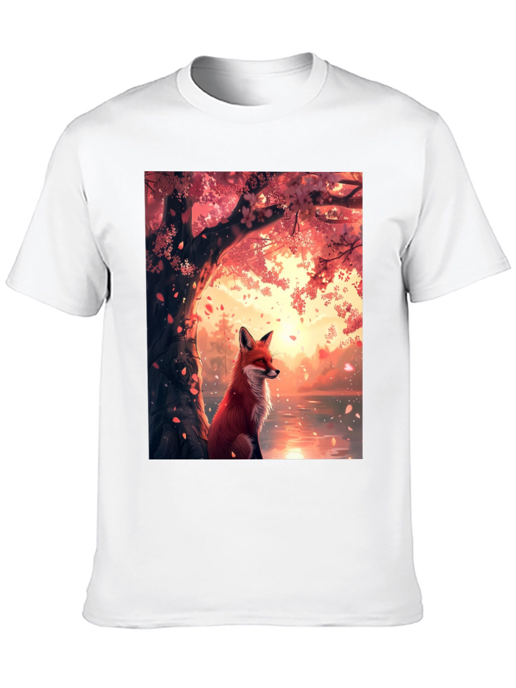 Fox and Cherry Blossom T-Shirt