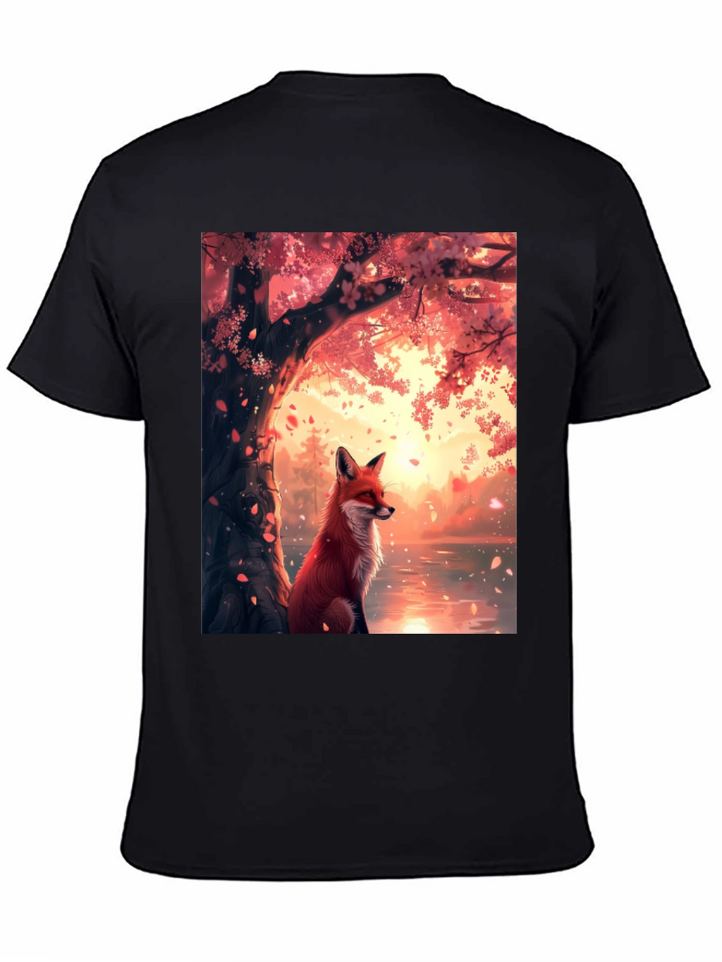 Fox and Cherry Blossom T-Shirt