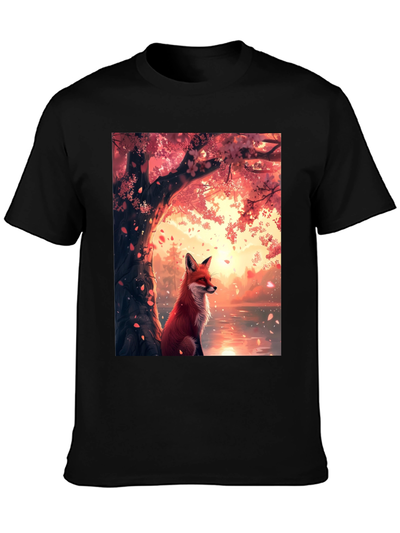 Fox and Cherry Blossom T-Shirt
