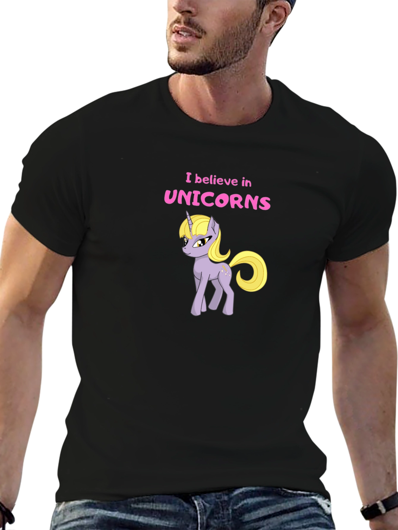 I Believe in Unicorns Black T-Shirt