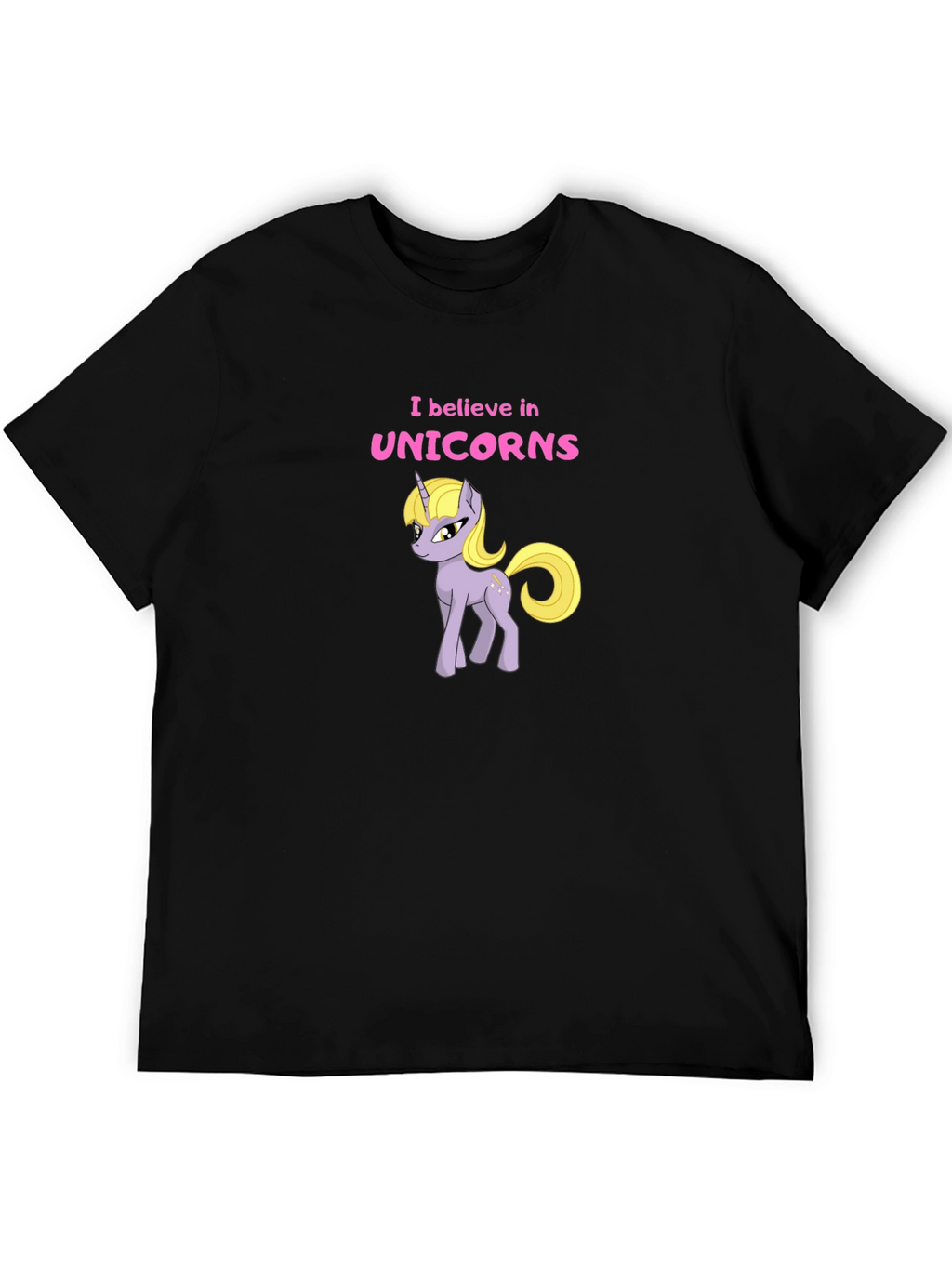 I Believe in Unicorns Black T-Shirt