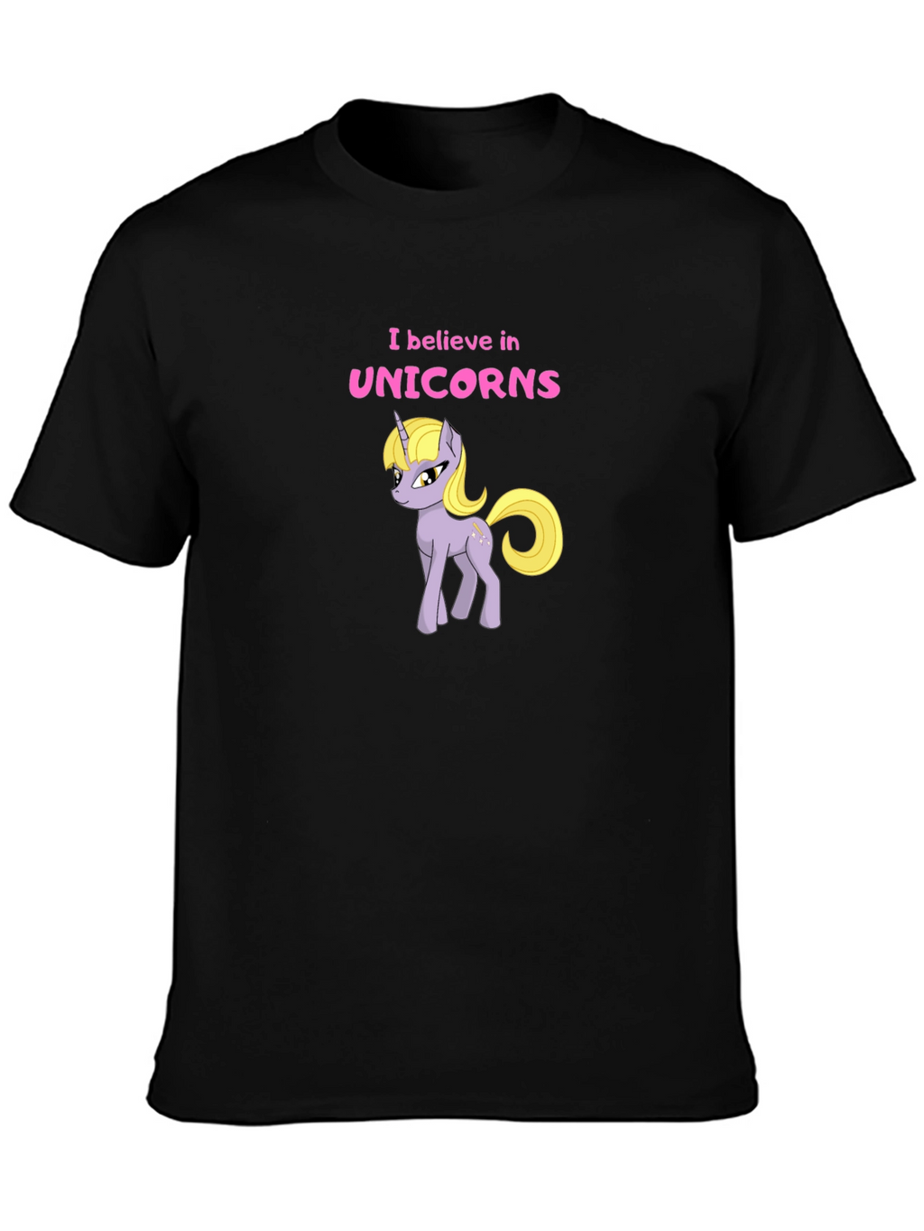 I Believe in Unicorns Black T-Shirt