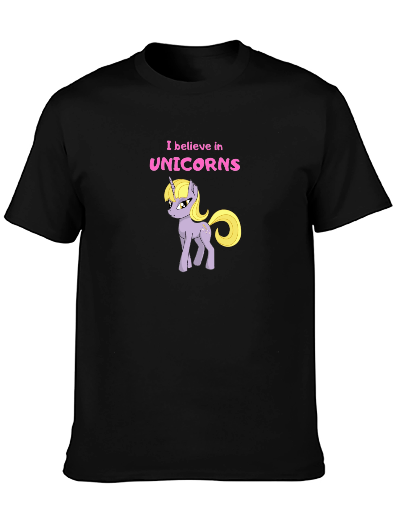 I Believe in Unicorns Black T-Shirt