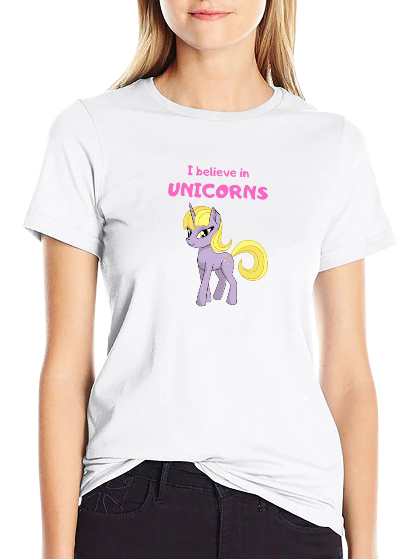 I Believe in Unicorns Black T-Shirt