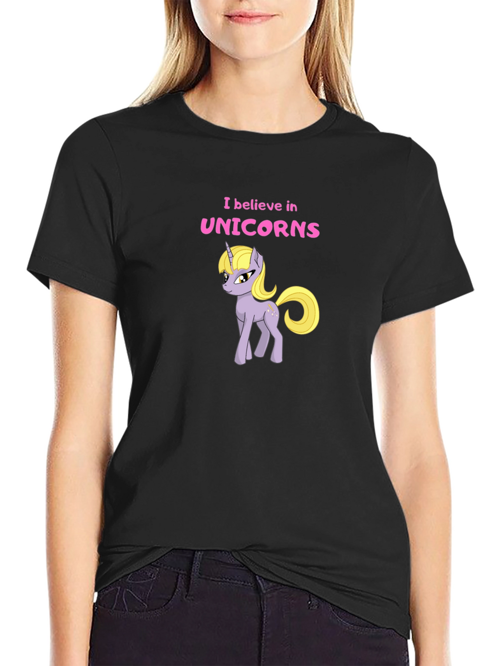 I Believe in Unicorns Black T-Shirt
