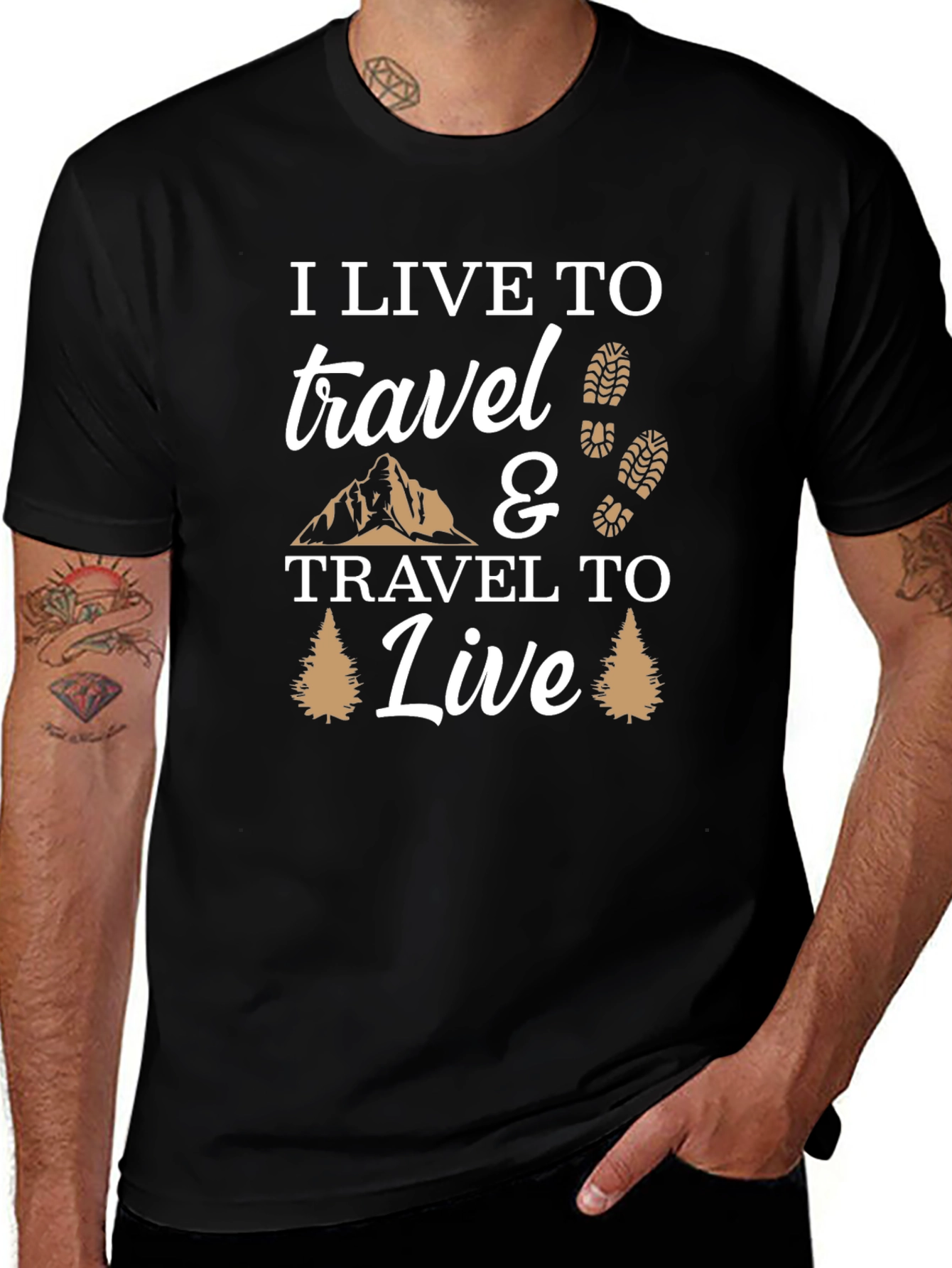 I Live to Travel Graphic T-Shirt - Adventure Ready!
