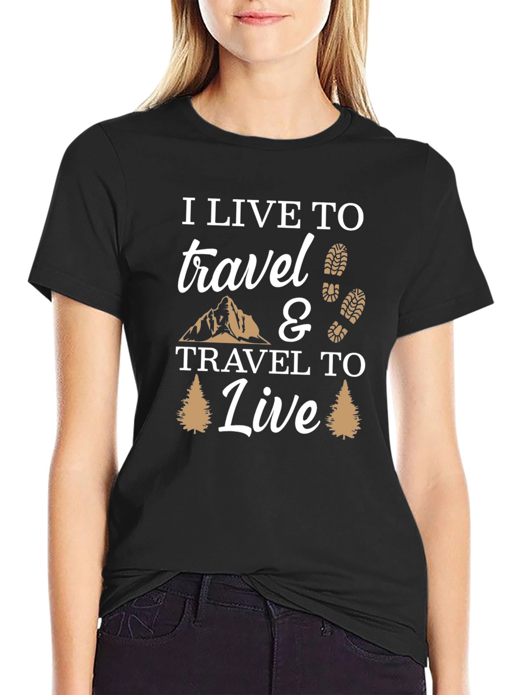 I Live to Travel Graphic T-Shirt - Adventure Ready!