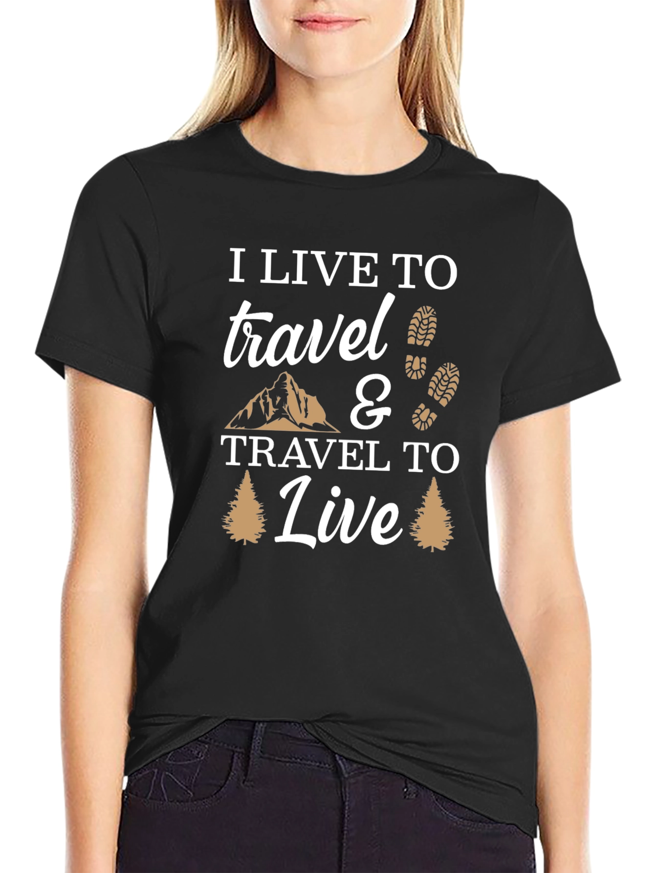 I Live to Travel Graphic T-Shirt - Adventure Ready!