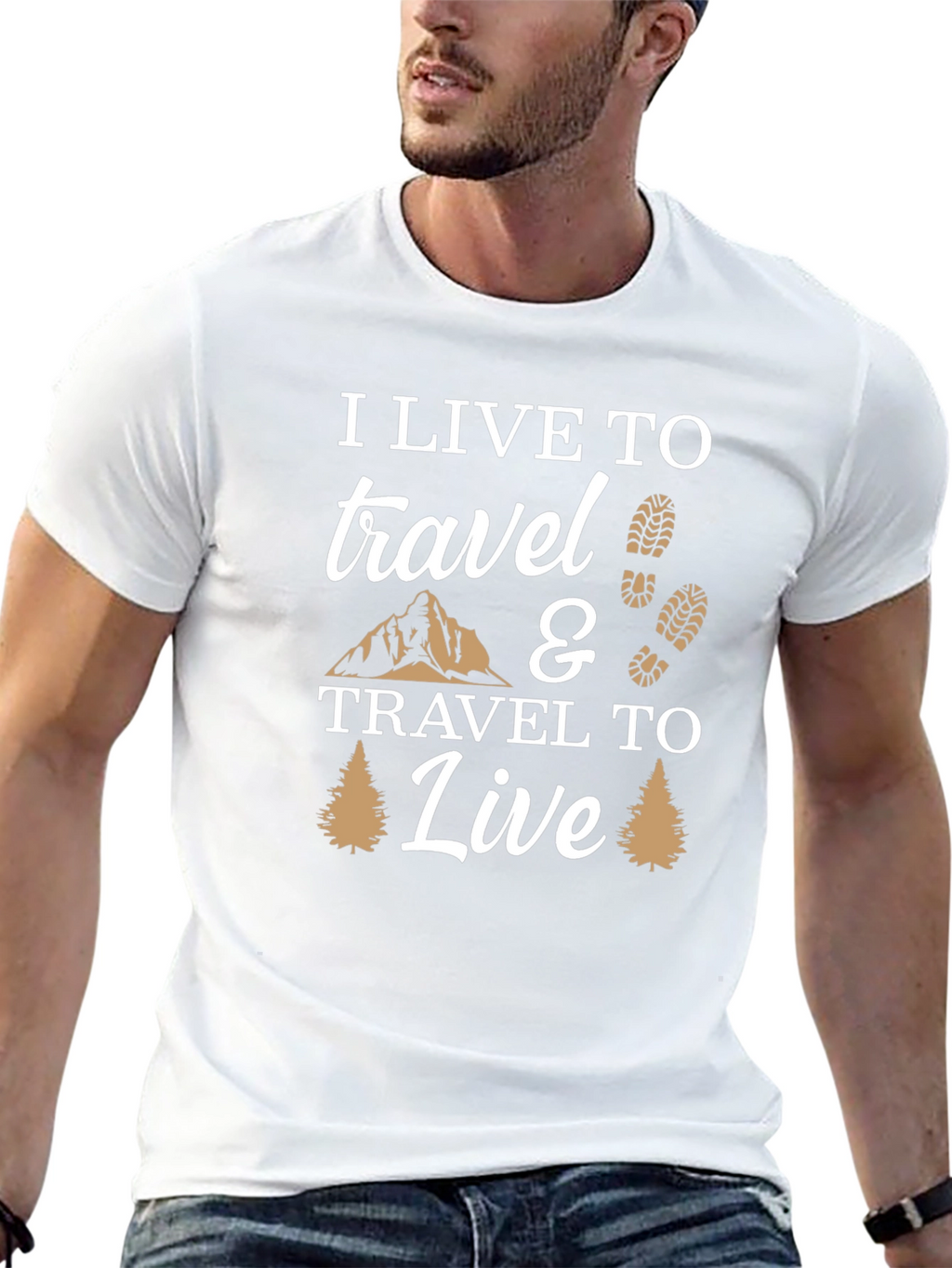 I Live to Travel Graphic T-Shirt - Adventure Ready!