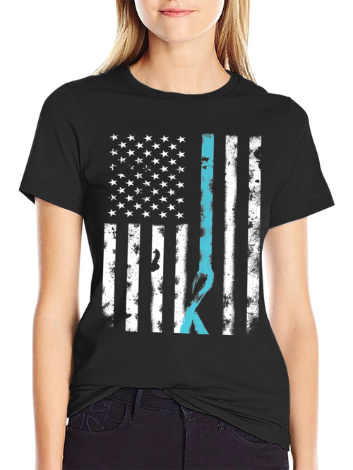 American Flag Ribbon Graphic Tee