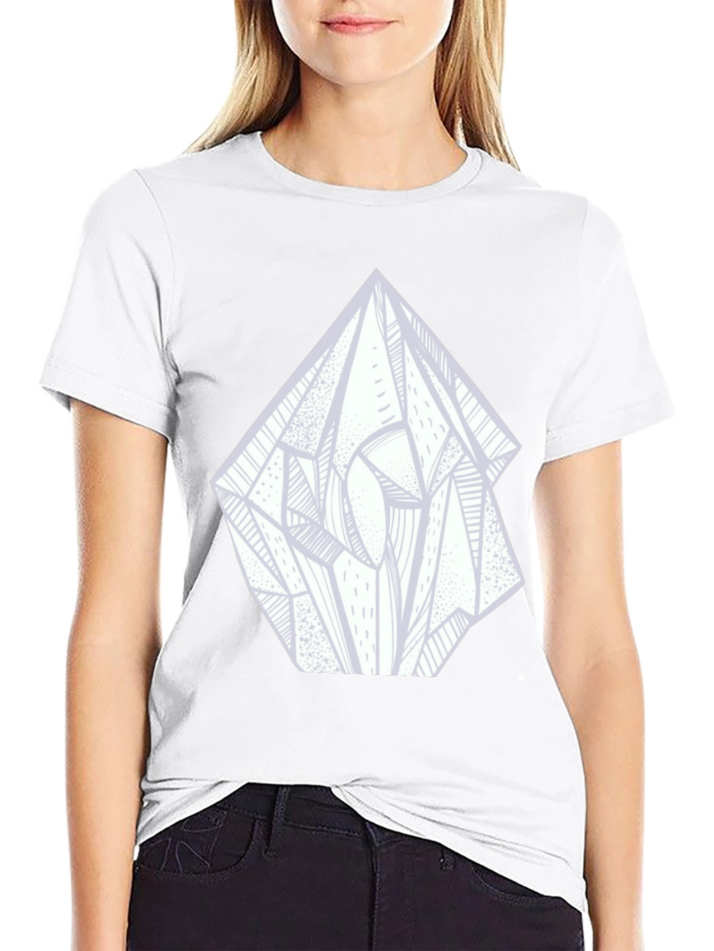 Abstract Crystal Graphic Tee - Black