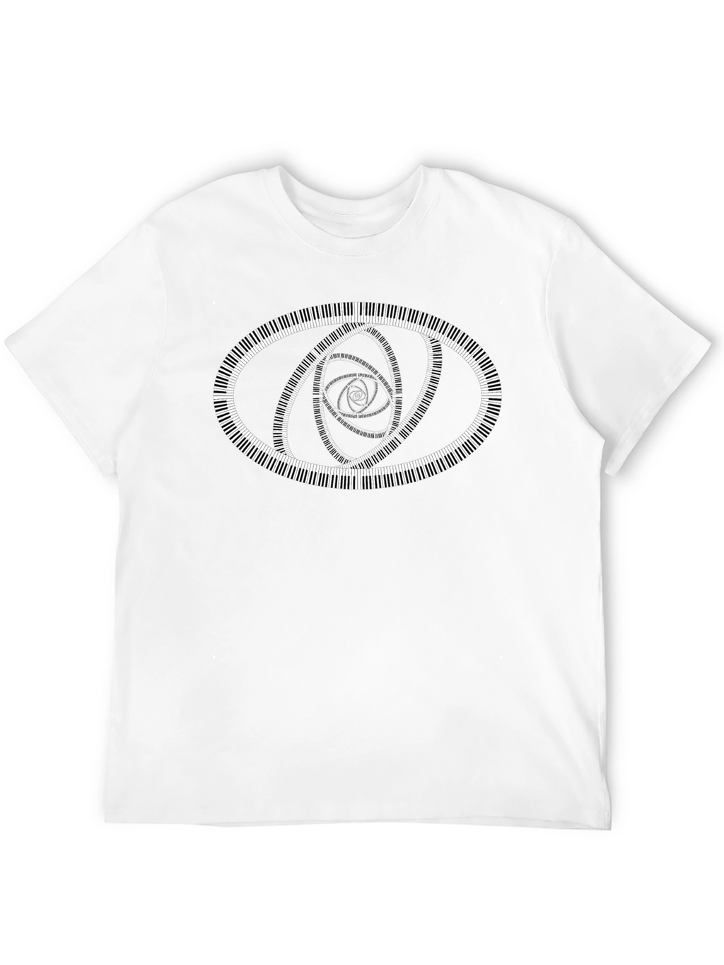Piano Key Spiral Graphic T-Shirt