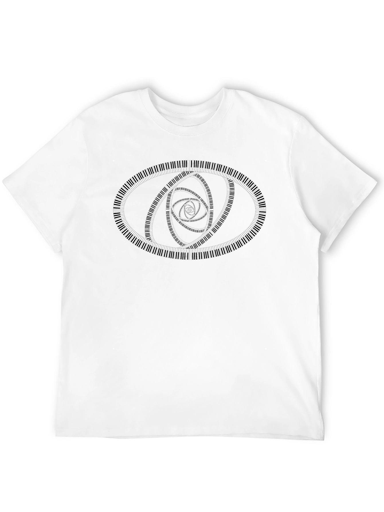 Piano Key Spiral Graphic T-Shirt