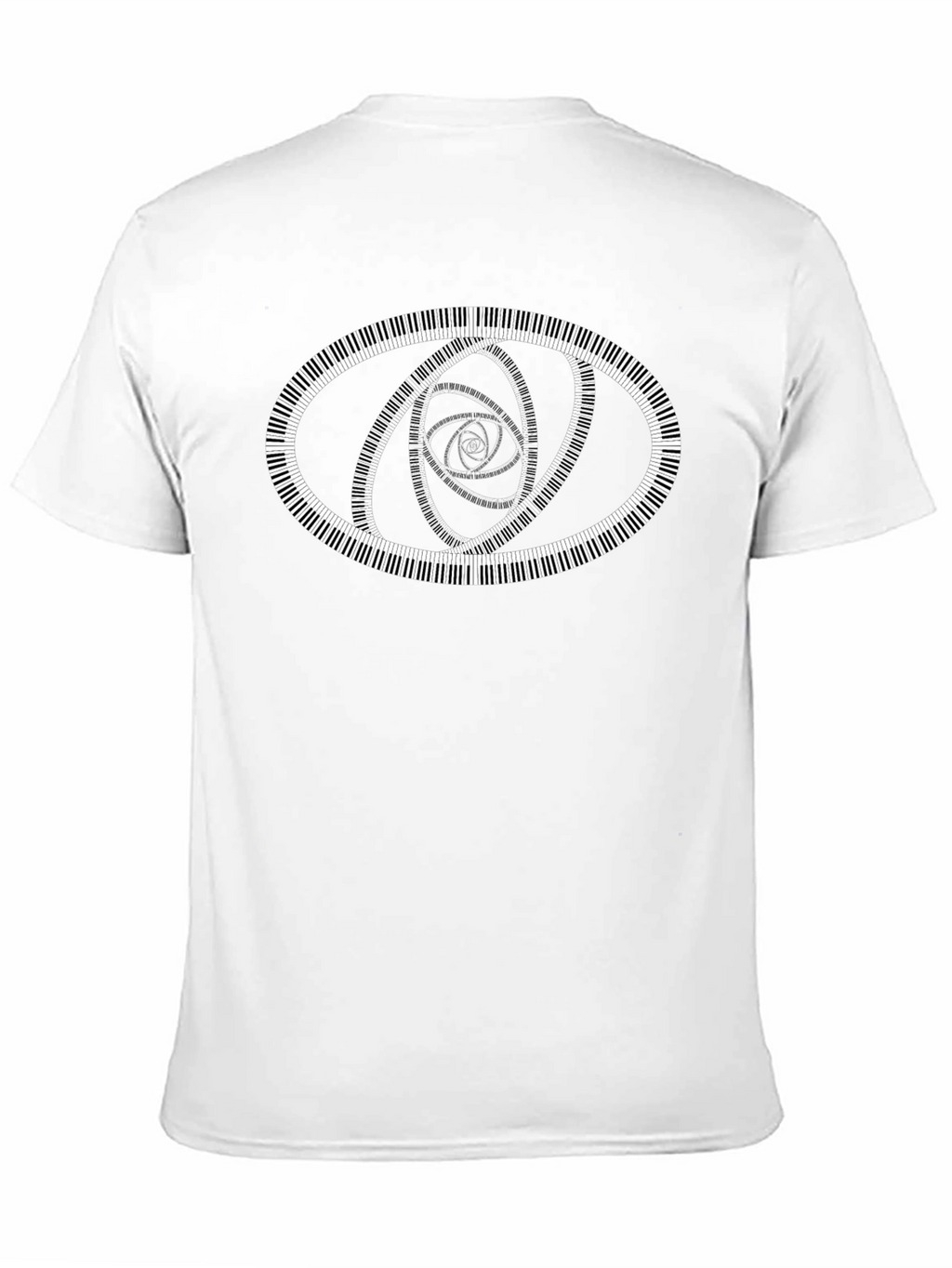 Piano Key Spiral Graphic T-Shirt