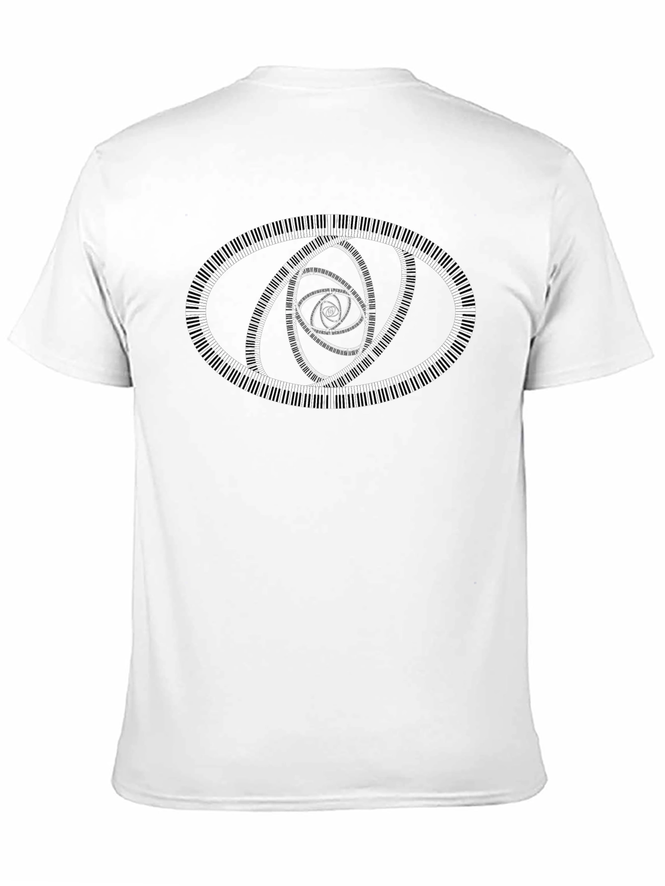 Piano Key Spiral Graphic T-Shirt