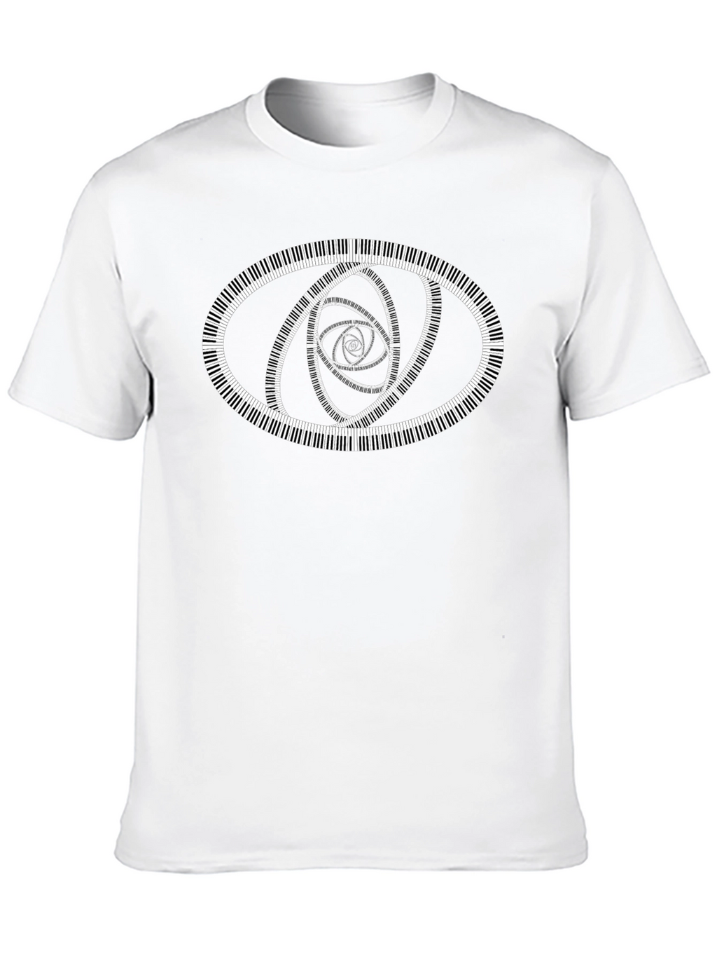 Piano Key Spiral Graphic T-Shirt