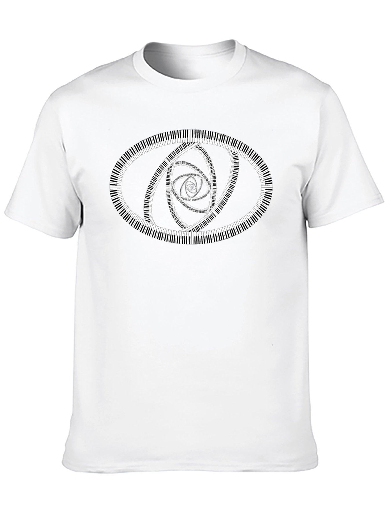 Piano Key Spiral Graphic T-Shirt