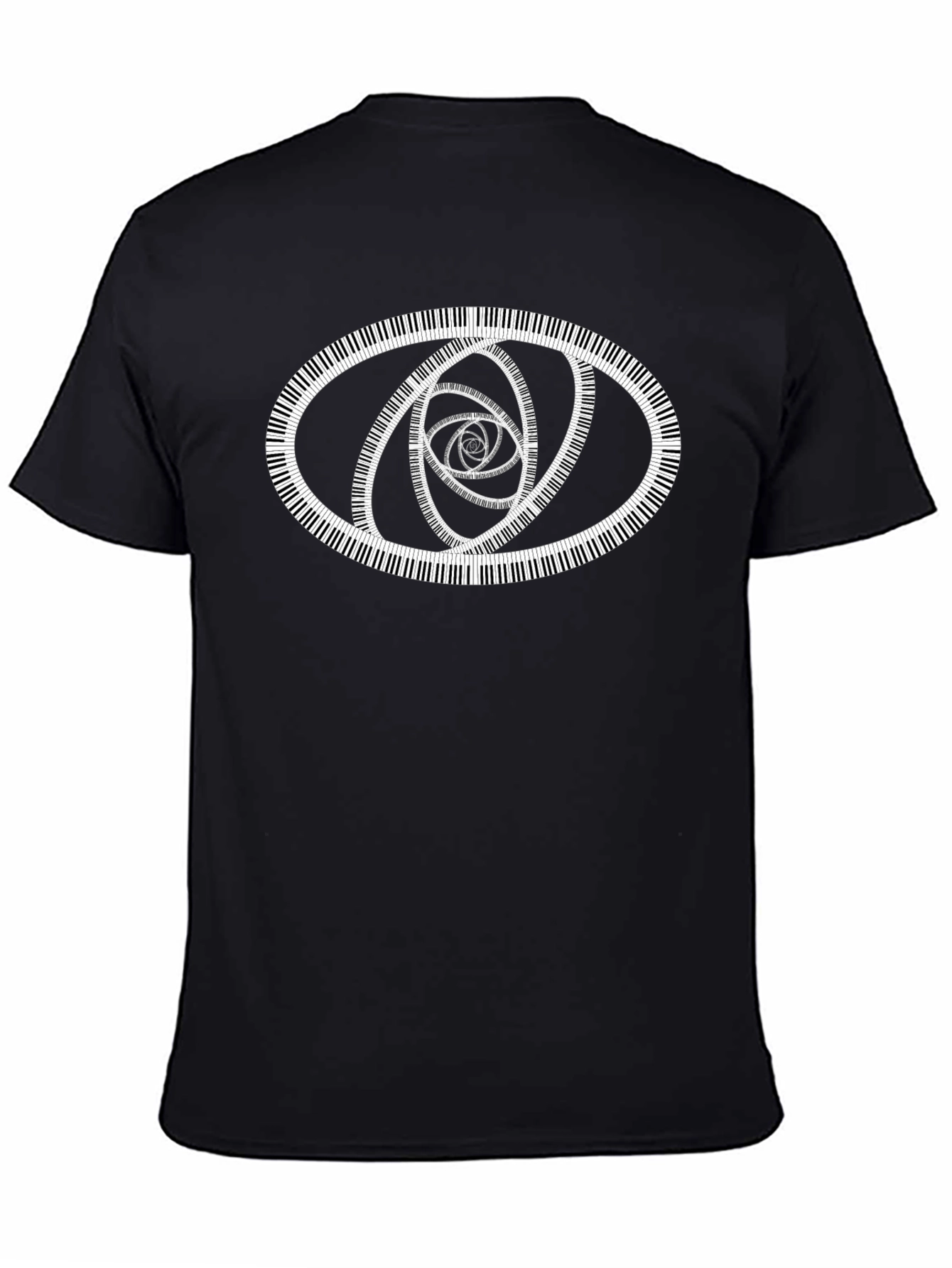 Piano Key Spiral Graphic T-Shirt