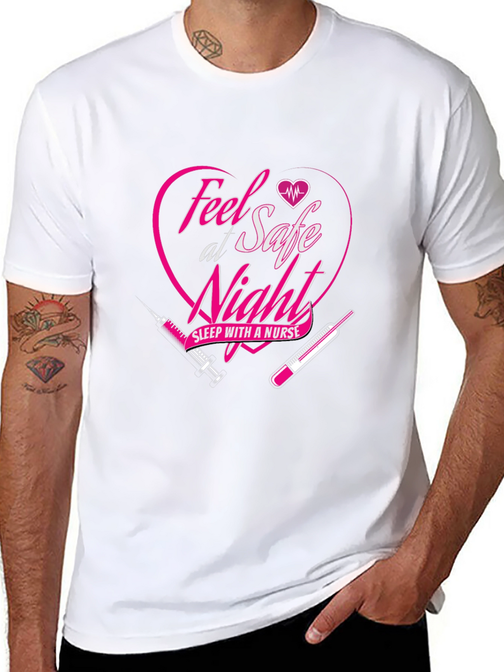 Feel Safe Sleep with a Nurse Graphic Tee