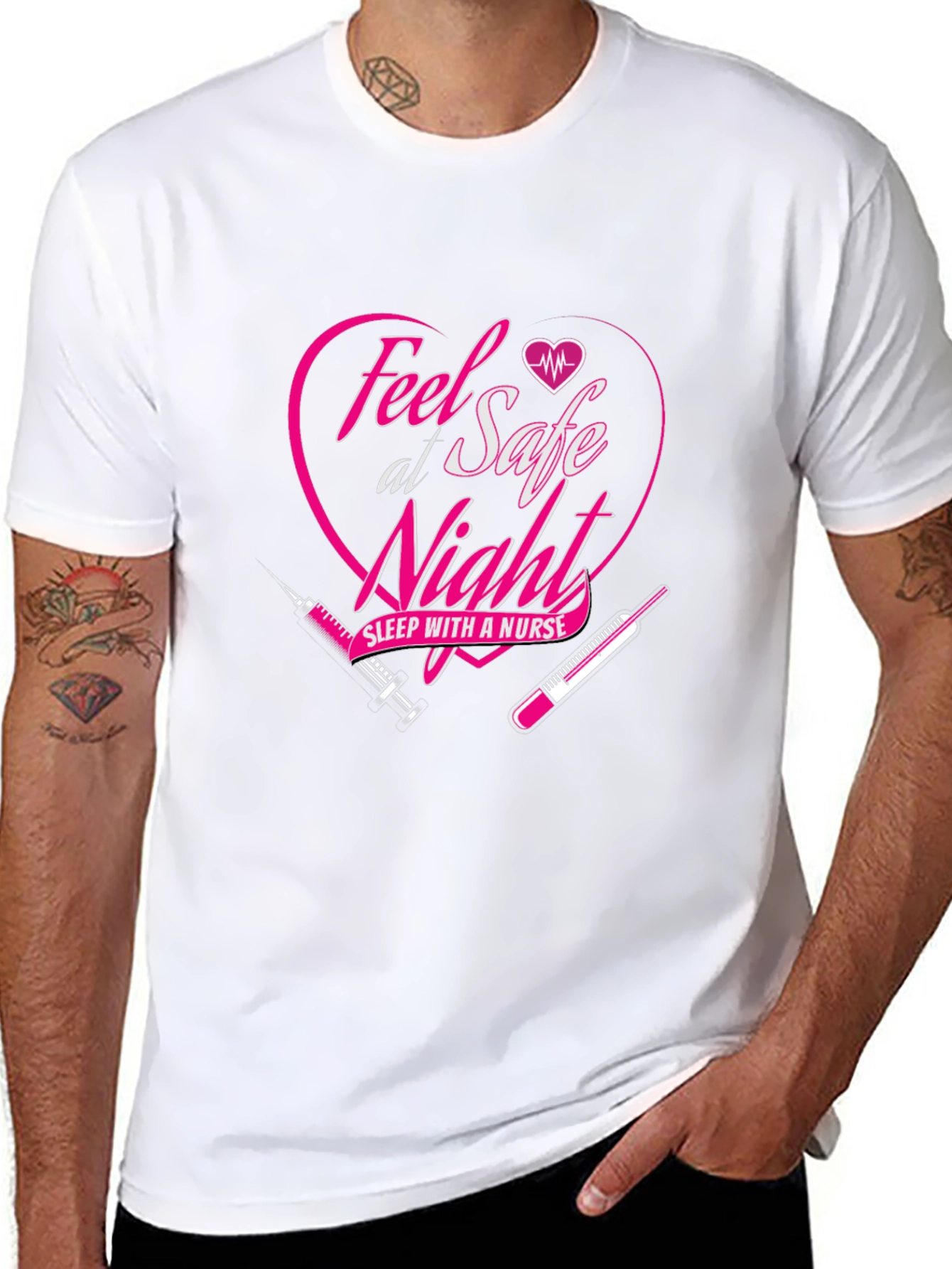 Feel Safe Sleep with a Nurse Graphic Tee