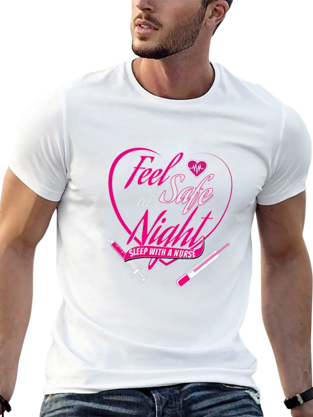 Feel Safe Sleep with a Nurse Graphic Tee