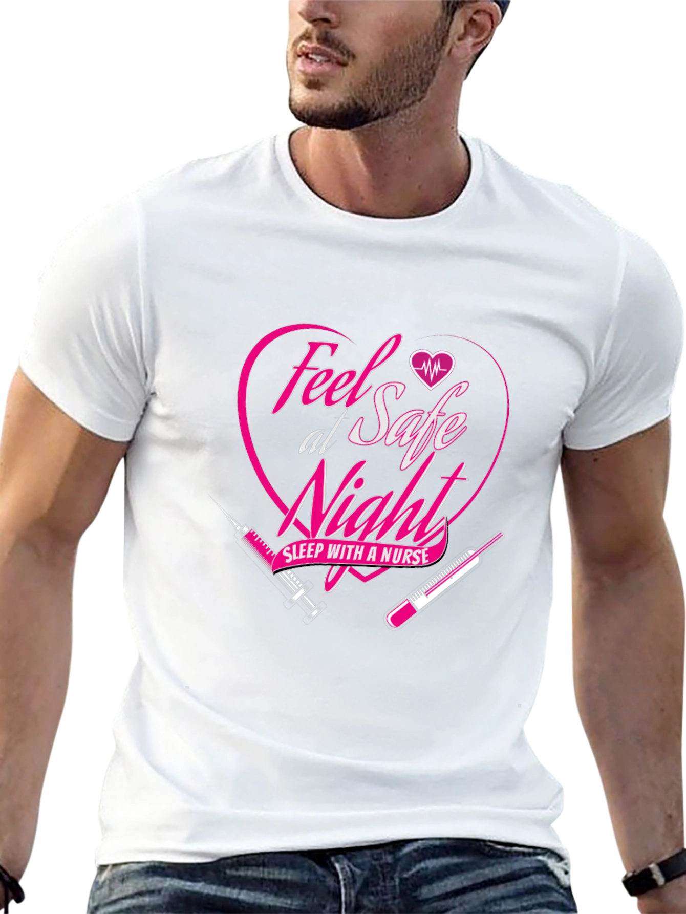 Feel Safe Sleep with a Nurse Graphic Tee