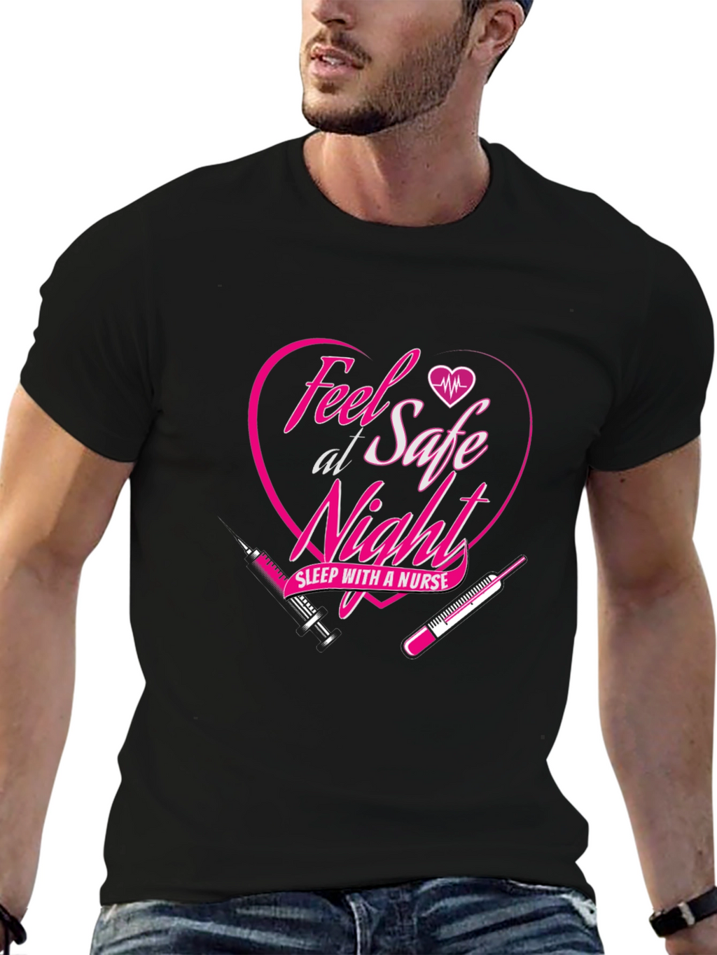 Feel Safe Sleep with a Nurse Graphic Tee