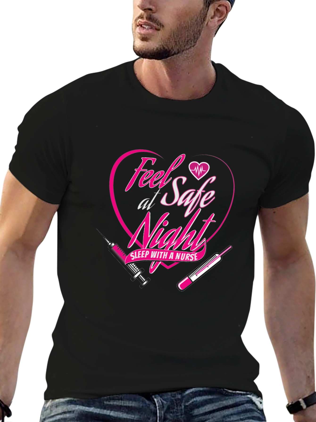 Feel Safe Sleep with a Nurse Graphic Tee
