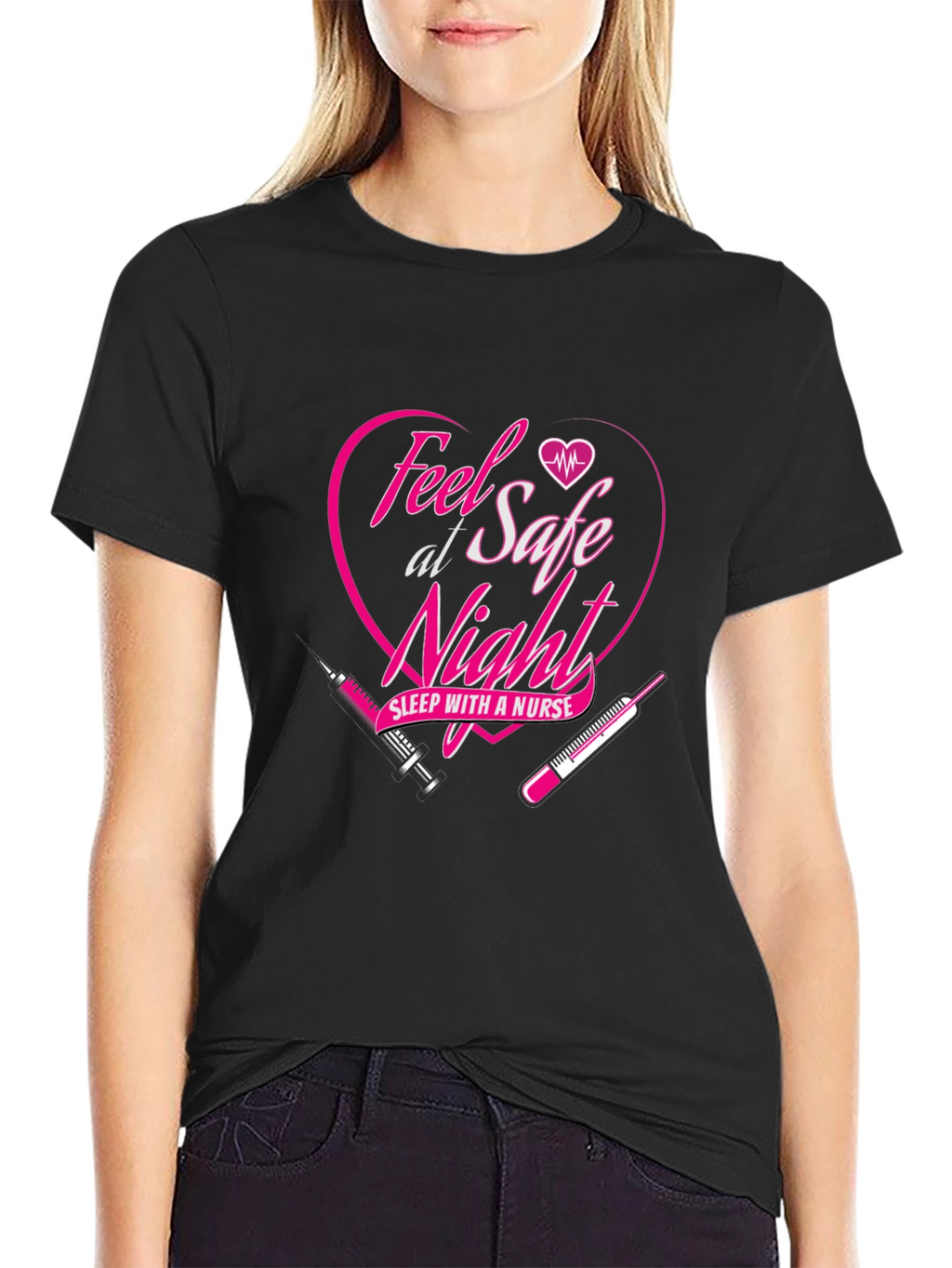 Feel Safe Sleep with a Nurse Graphic Tee