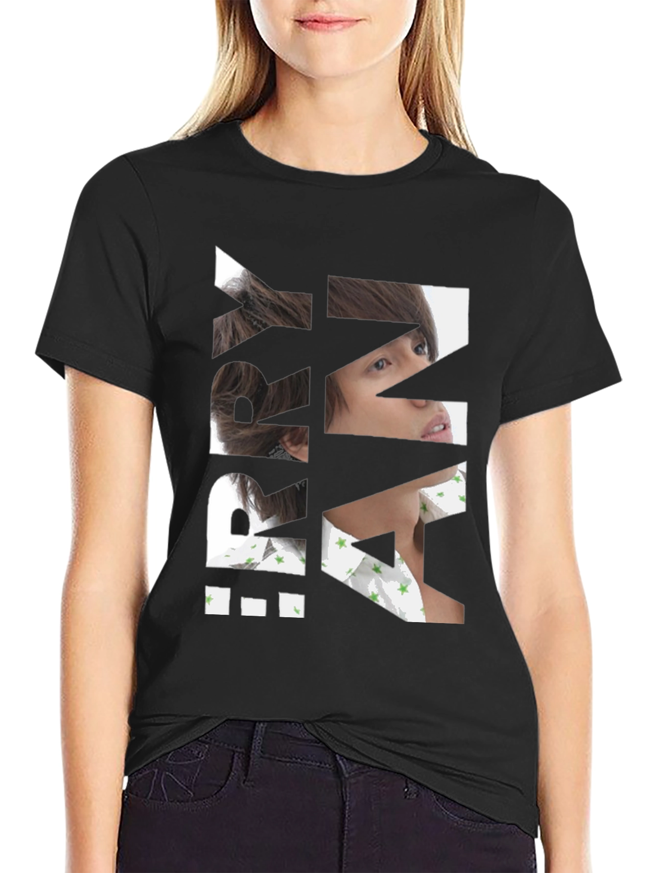 Graphic Print T-Shirt - Black