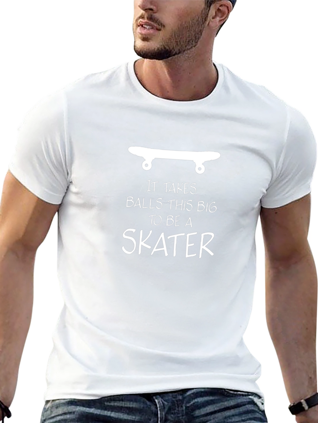 Skater Graphic Tee: Big Balls Skateboard Shirt