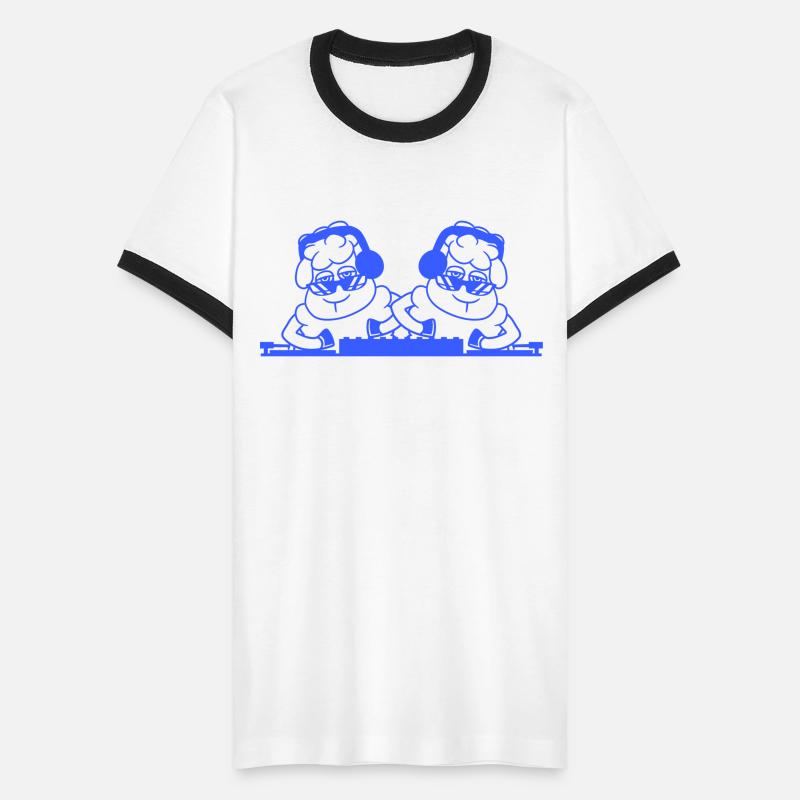 2 Funny Cool DJ Sheep Team Mixing Music Party Club