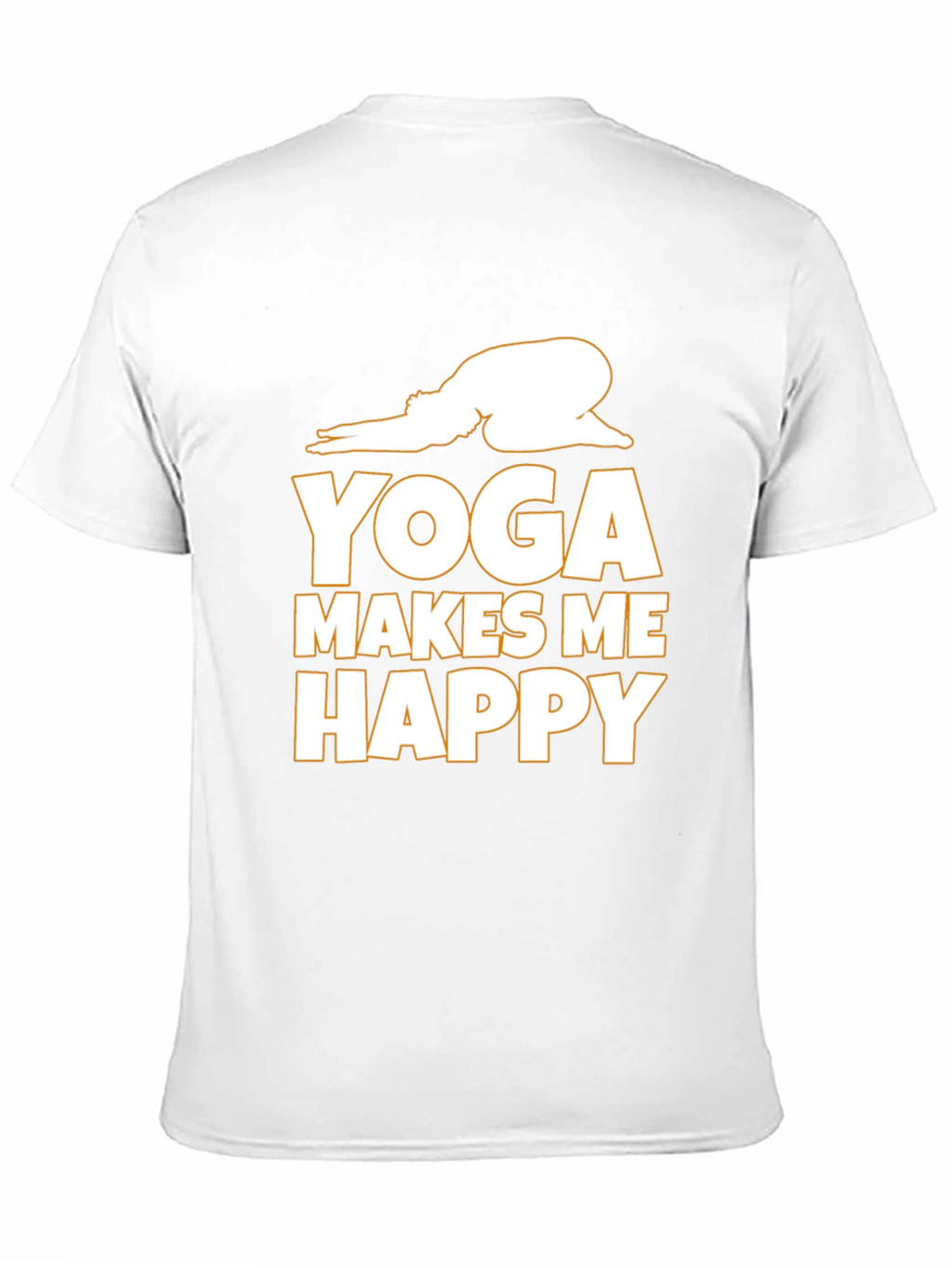 Yoga Makes Me Happy Graphic Tee - Black