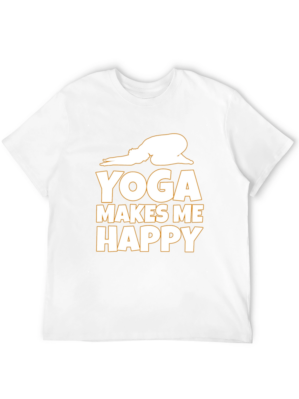 Yoga Makes Me Happy Graphic Tee - Black