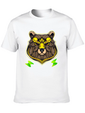 Cyber Bear Graphic Tee - Cool Animal Print