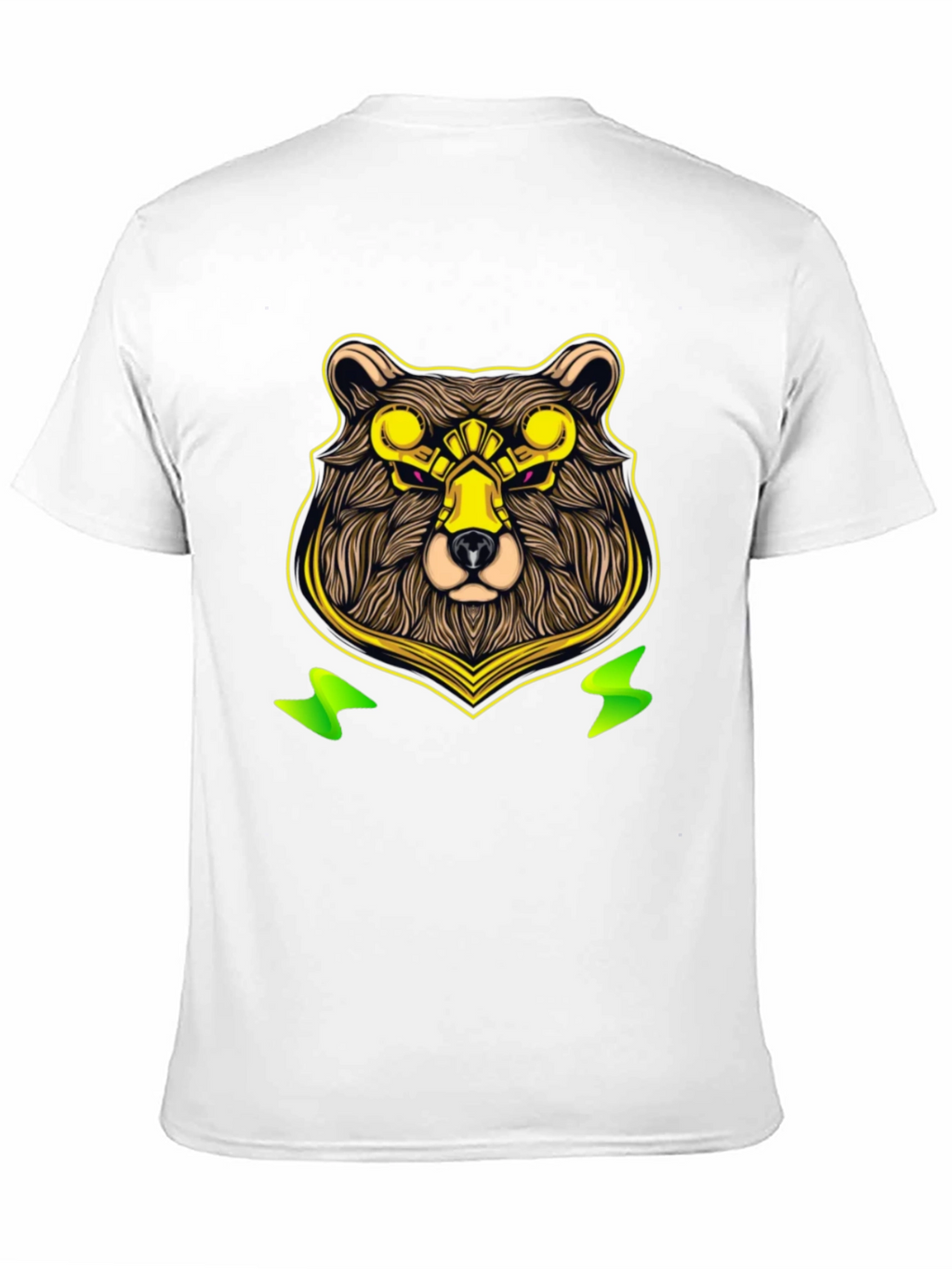 Cyber Bear Graphic Tee - Cool Animal Print