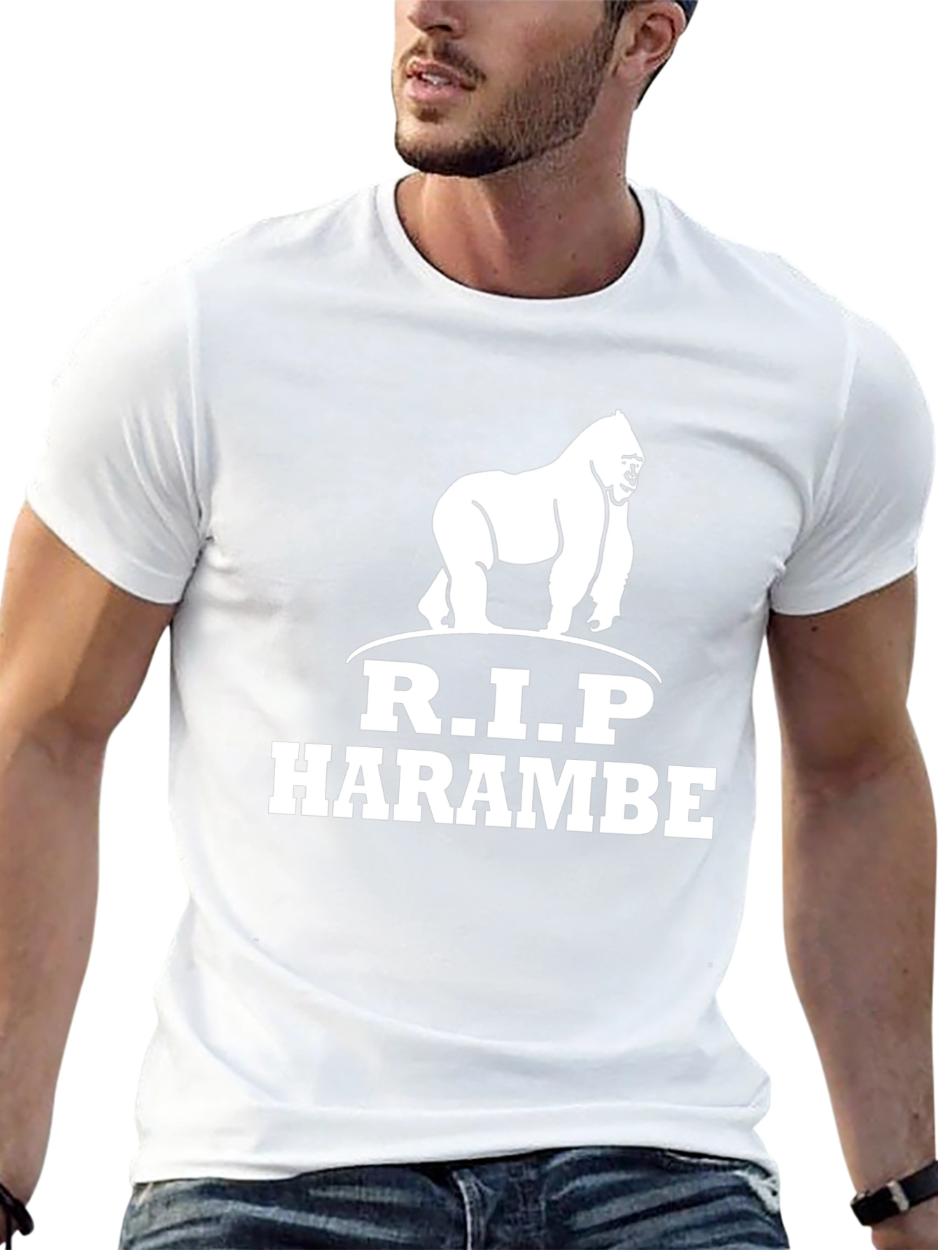 R.I.P Harambe Gorilla Graphic T-Shirt