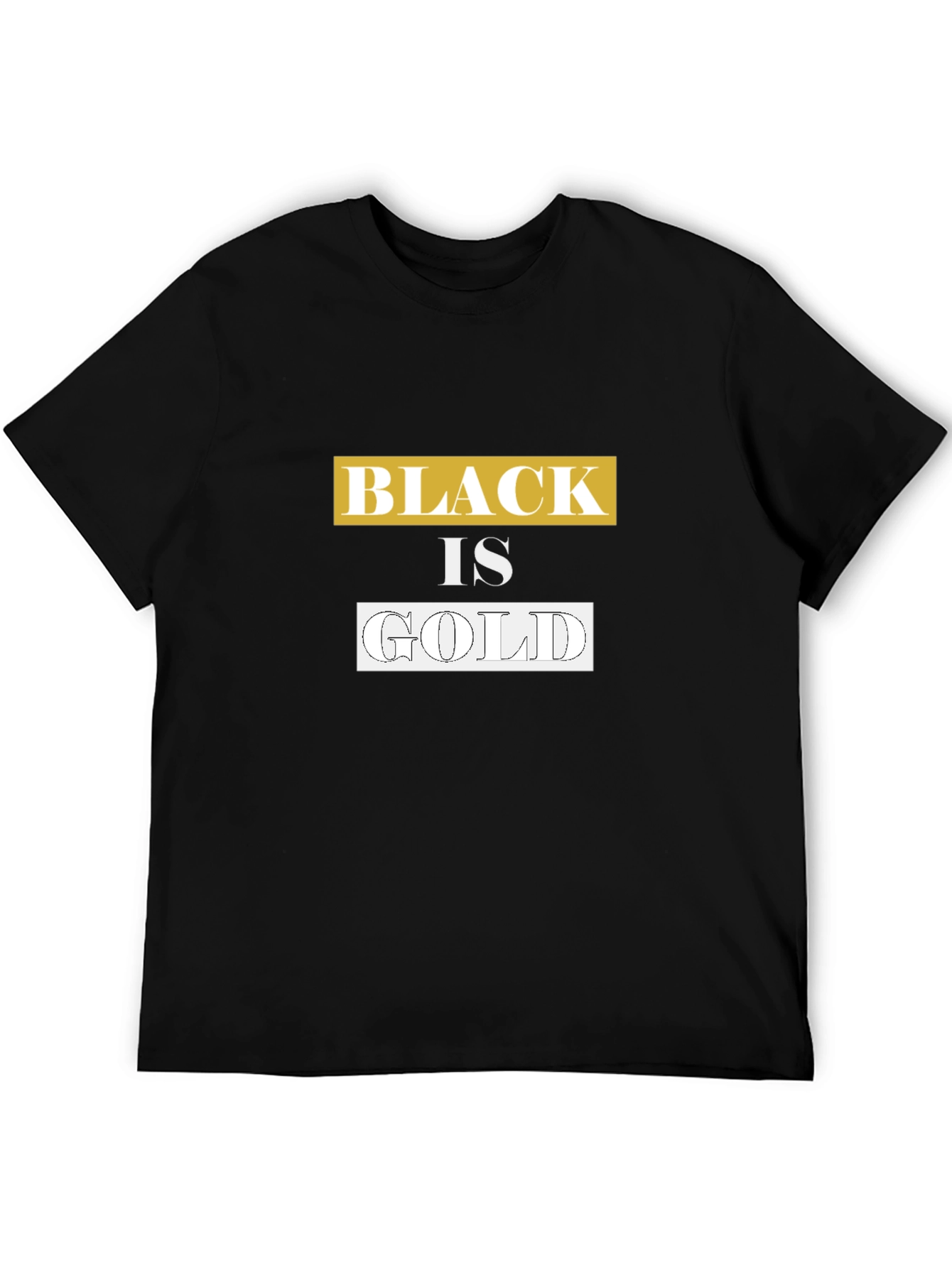 Black is Gold Graphic Tee - Trendy Casual Wear