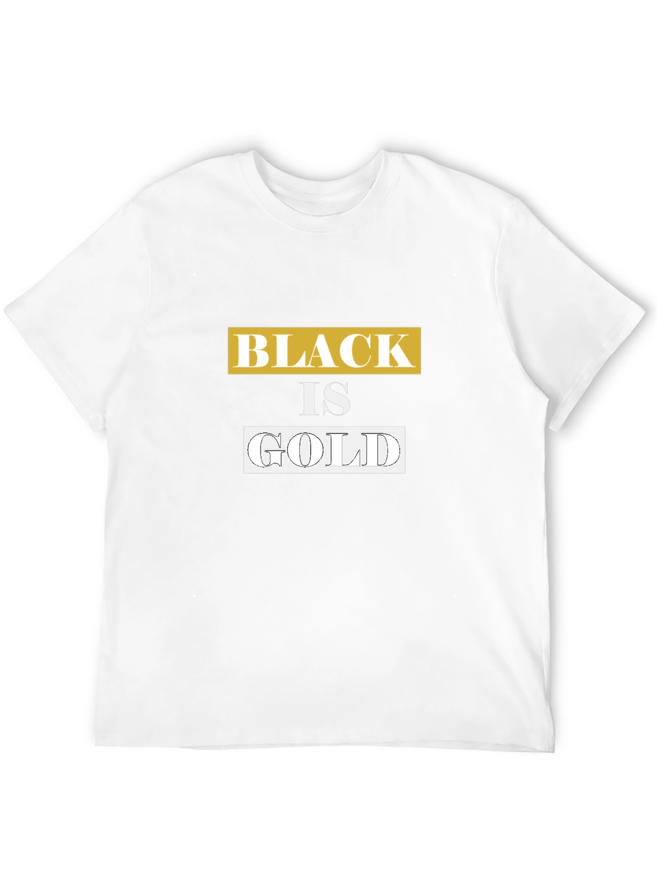 Black is Gold Graphic Tee - Trendy Casual Wear