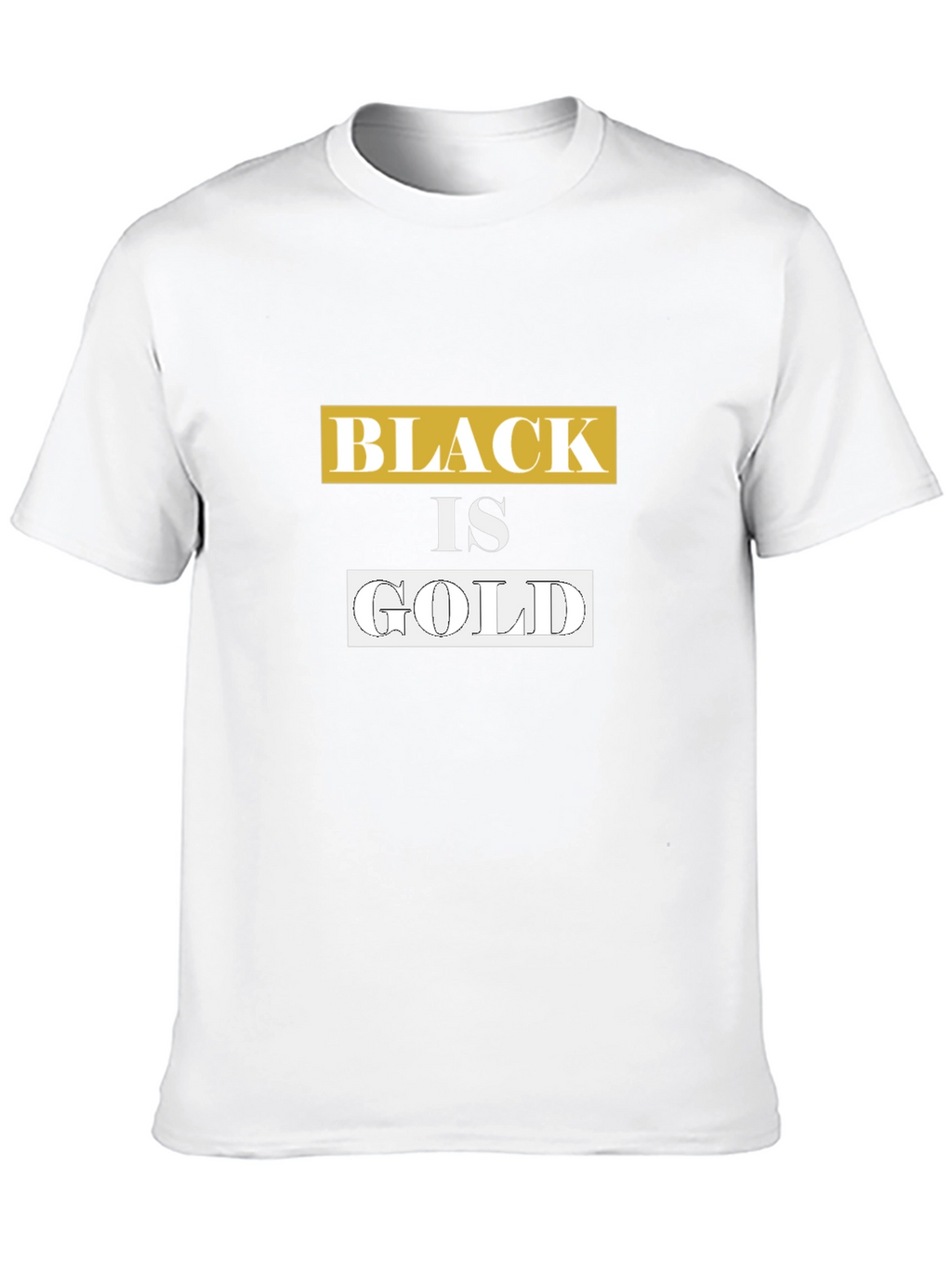 Black is Gold Graphic Tee - Trendy Casual Wear