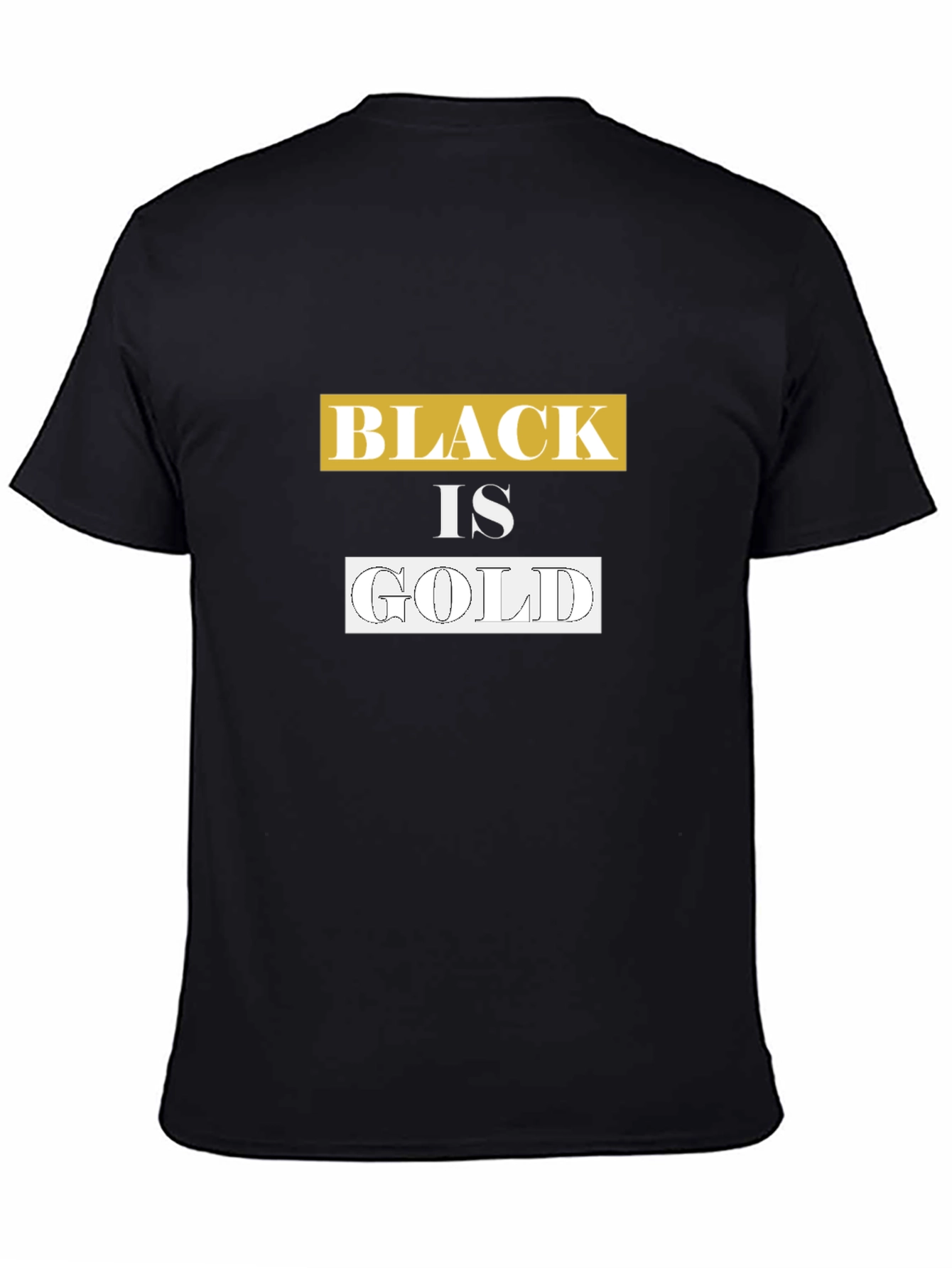 Black is Gold Graphic Tee - Trendy Casual Wear