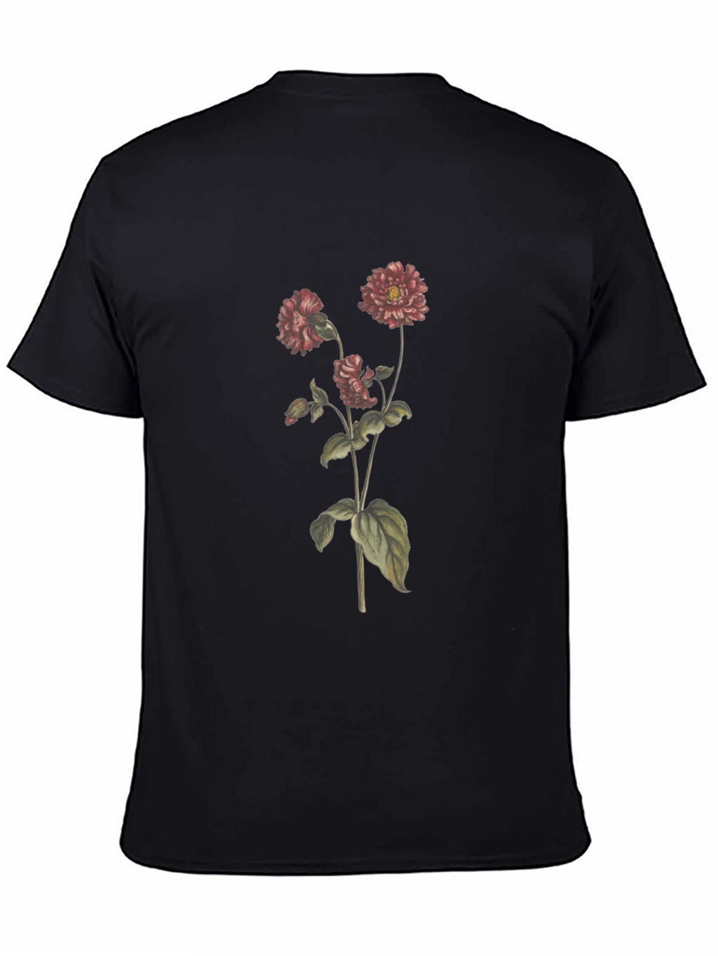 Floral Graphic Black T-Shirt