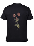 Floral Graphic Black T-Shirt