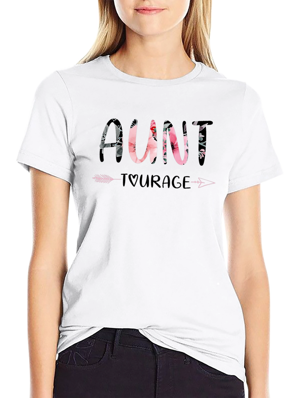 Floral Aunt Tourage T-Shirt