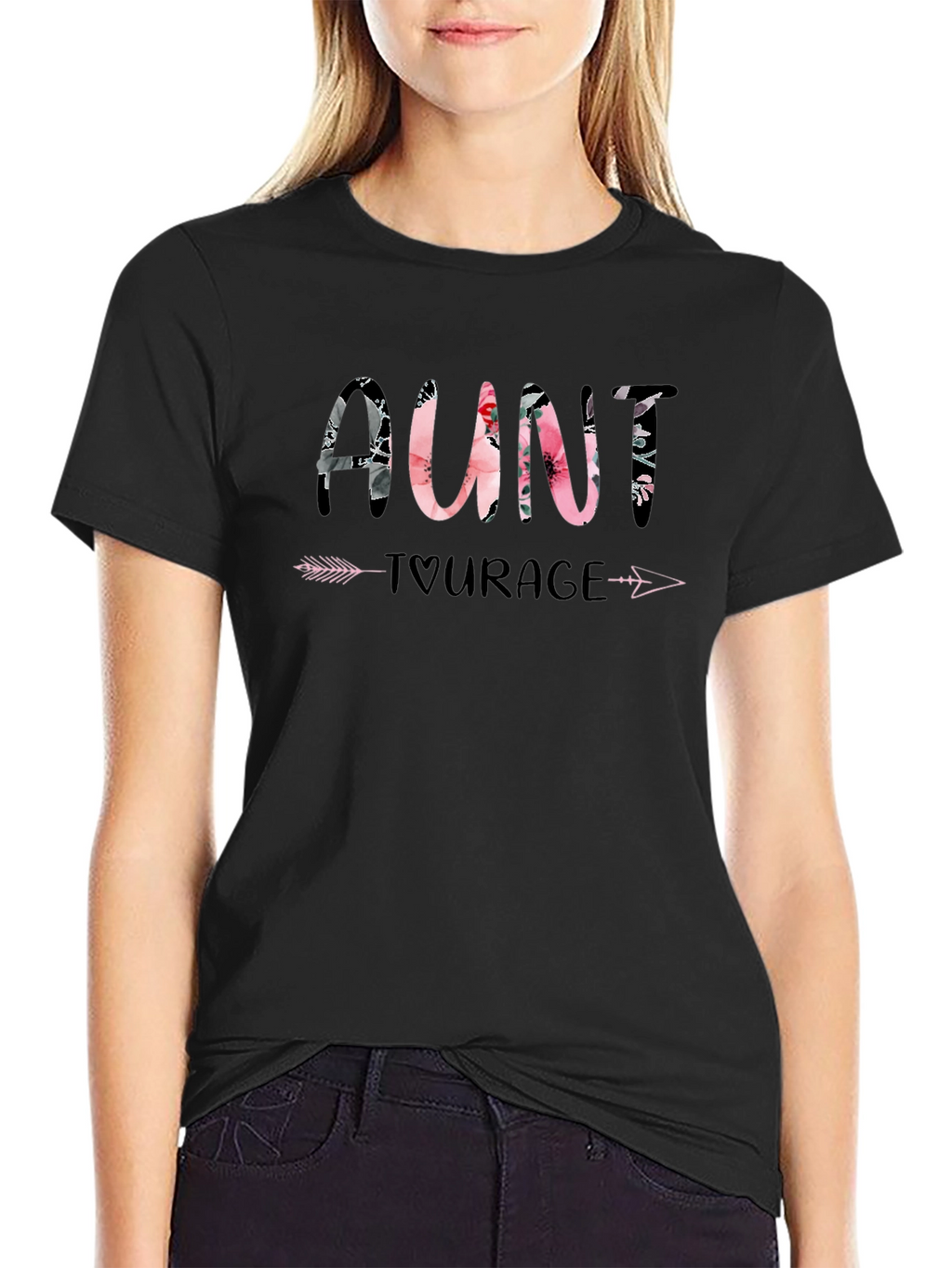 Floral Aunt Tourage T-Shirt