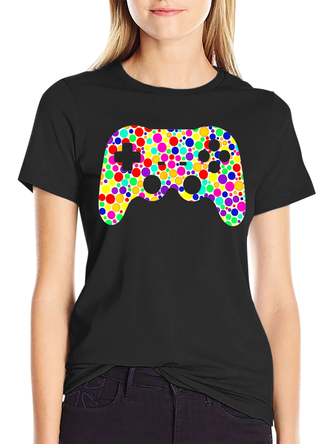 Colorful Game Controller Graphic T-Shirt